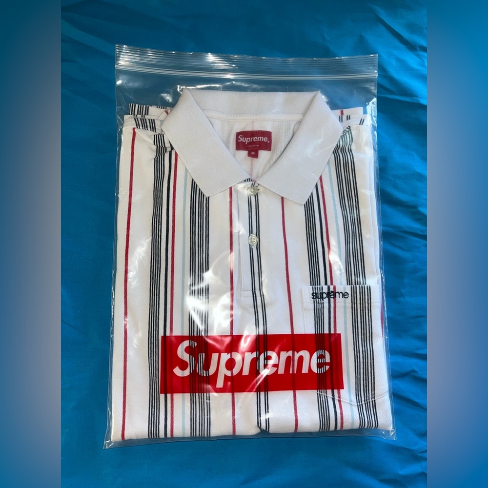 Supreme vertical stripe polo